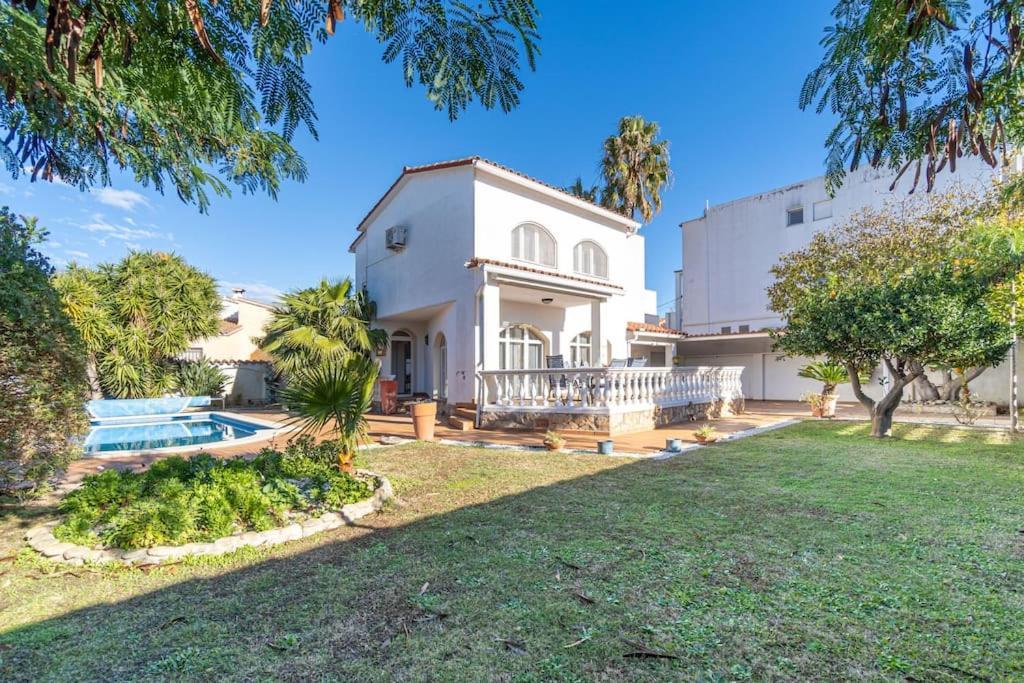 Sm21-Gran Casa De Vacaciones En La Playa, 4 Habitaciones, Climatizada, Piscina, Barbacoa Y Wifi เอมปูเรียบราบา ภายนอก รูปภาพ