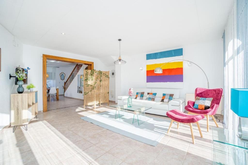 Sm21-Gran Casa De Vacaciones En La Playa, 4 Habitaciones, Climatizada, Piscina, Barbacoa Y Wifi เอมปูเรียบราบา ภายนอก รูปภาพ