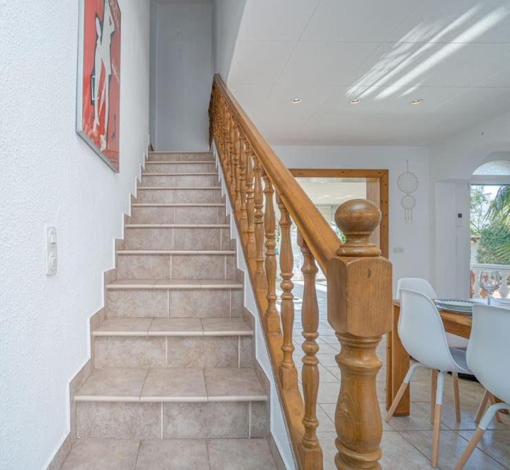 Sm21-Gran Casa De Vacaciones En La Playa, 4 Habitaciones, Climatizada, Piscina, Barbacoa Y Wifi เอมปูเรียบราบา ภายนอก รูปภาพ